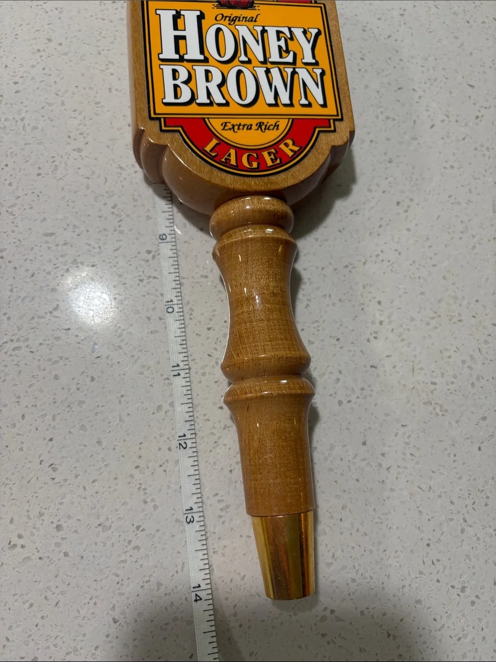 Honey Brown Wooden Tap Handle - Lager